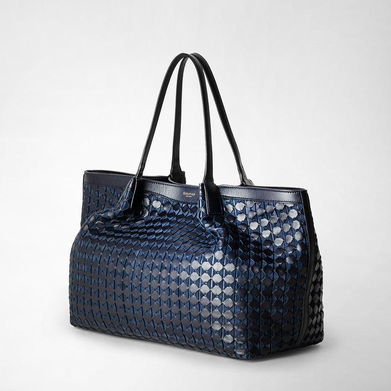 Serapian Secret tote bag in mosaico midnight blue Italia