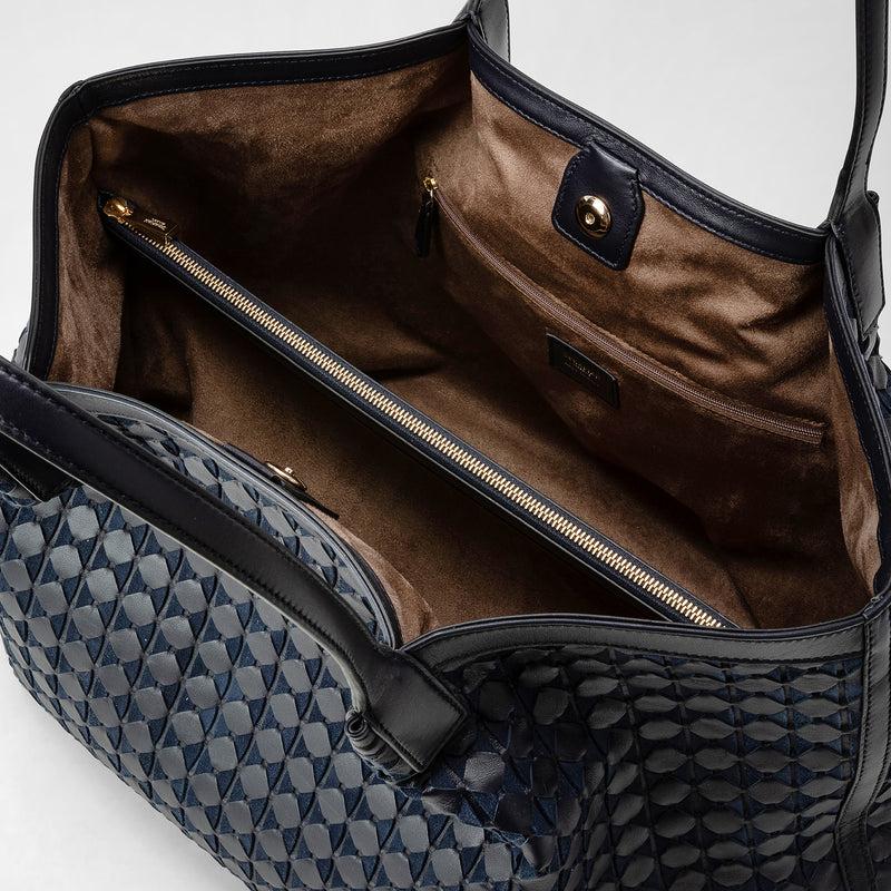 Serapian Secret tote bag in mosaico midnight blue Italia