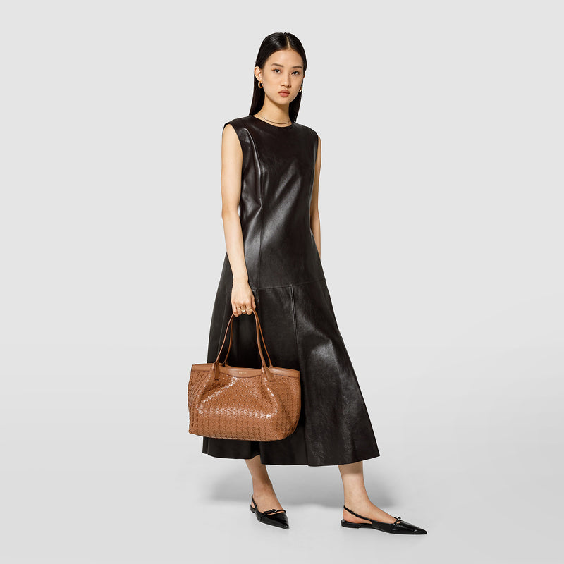 Serapian Small secret tote bag in mosaico tan Spedizione Gratuita
