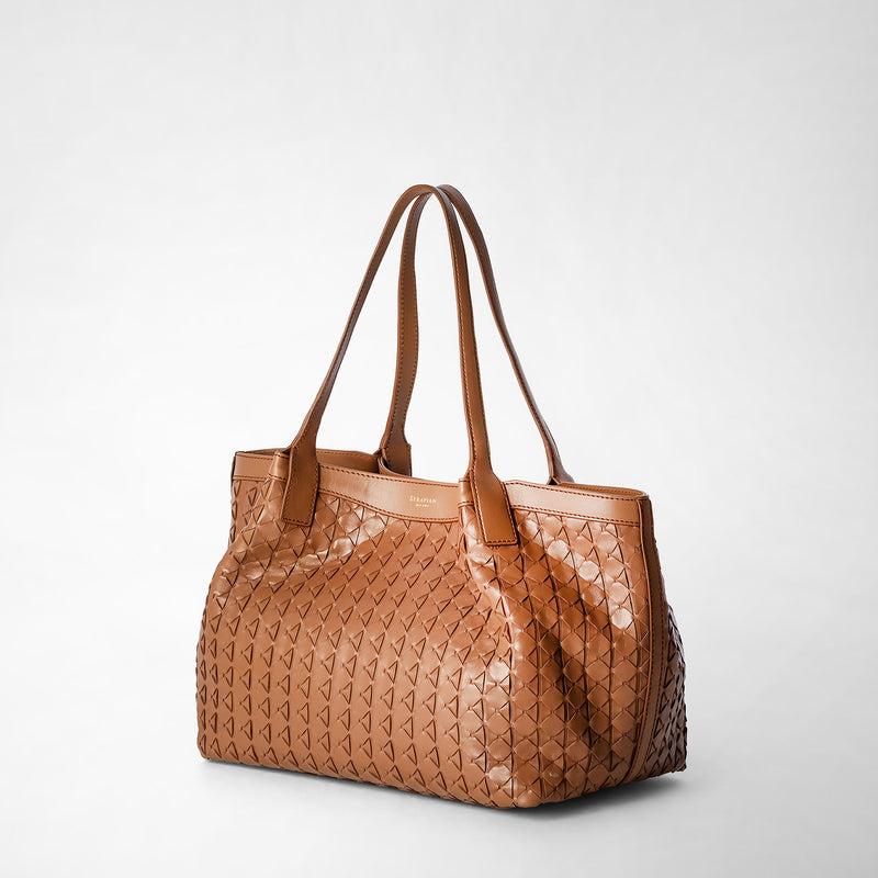 Serapian Small secret tote bag in mosaico tan Spedizione Gratuita