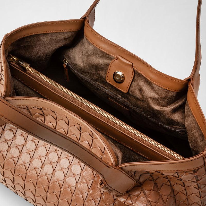 Serapian Small secret tote bag in mosaico tan Spedizione Gratuita