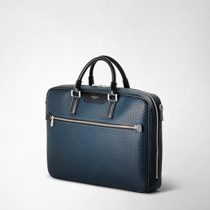 Serapian Borsa business slim in stepan blu oceano-nero Soddisfazione Garantita