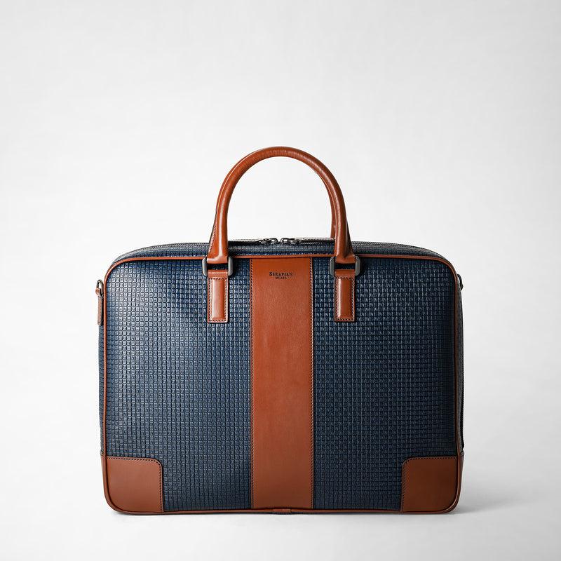 Serapian Borsa business slim in stepan blu oceano-cuoio Acquista Ora