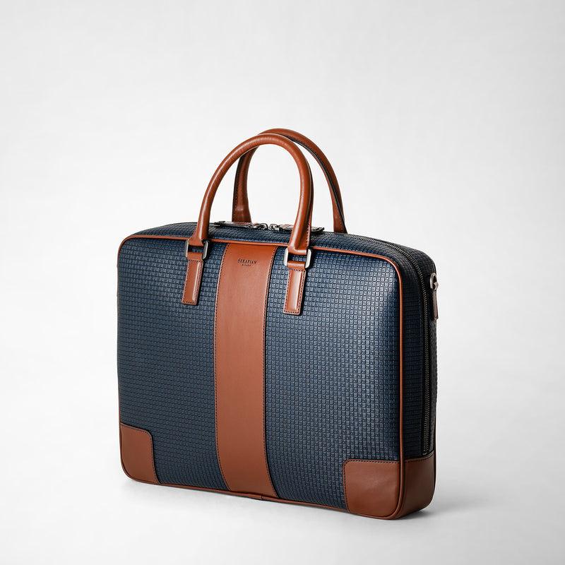 Serapian Borsa business slim in stepan blu oceano-cuoio Acquista Ora