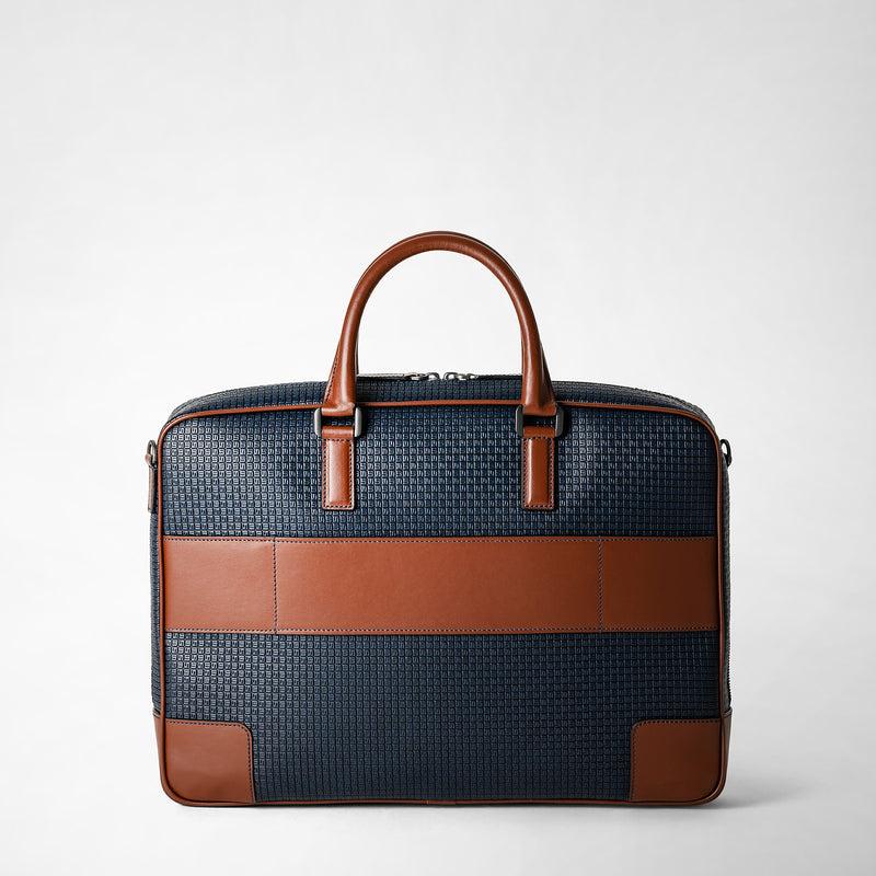Serapian Borsa business slim in stepan blu oceano-cuoio Acquista Ora
