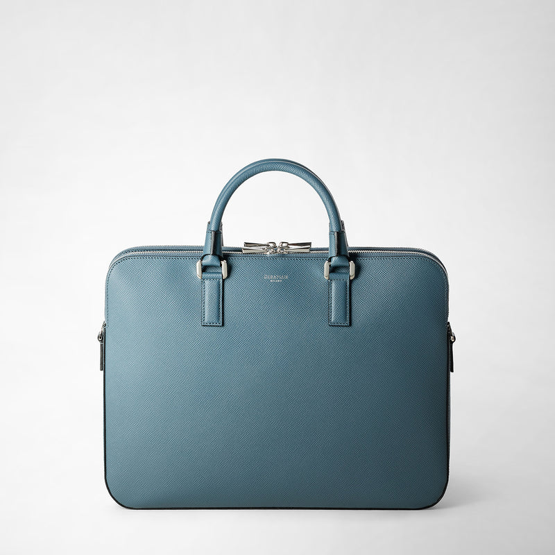 Serapian BORSA BUSINESS SLIM CON DOPPIA ZIP IN PELLE EVOLUZIONE Promozione Limitata