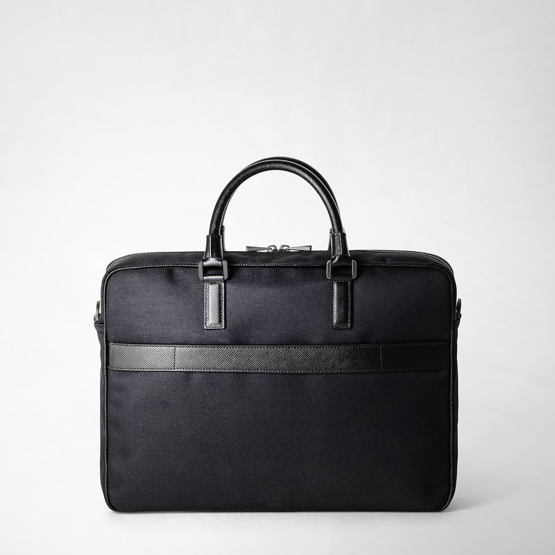 Serapian Briefcase recycled twill in evoluzione eclipse black Fino Al -60%