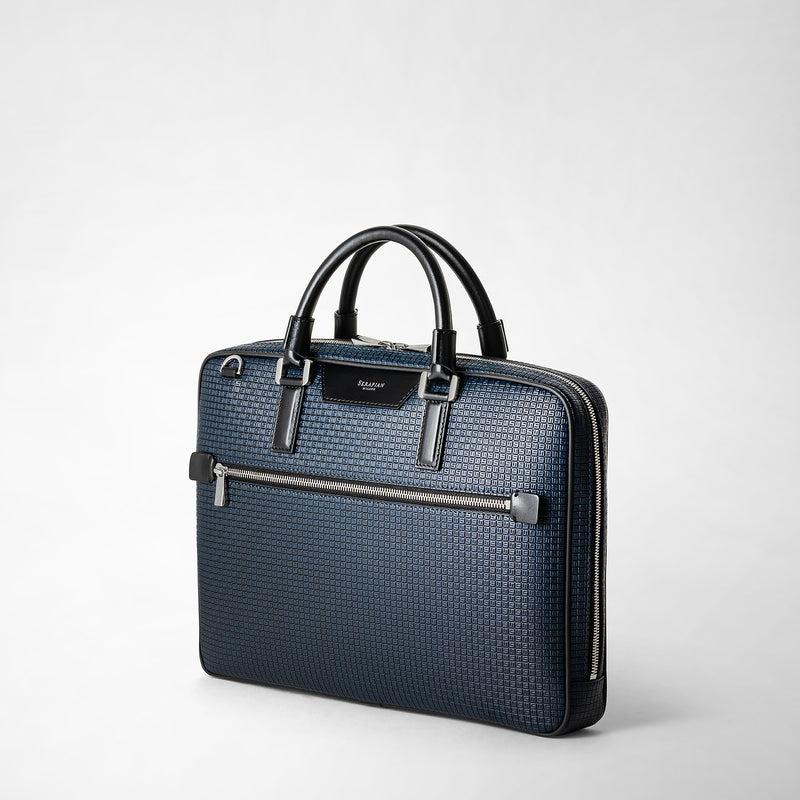 Serapian Borsa business extra slim in stepan blu oceano Sottocosto