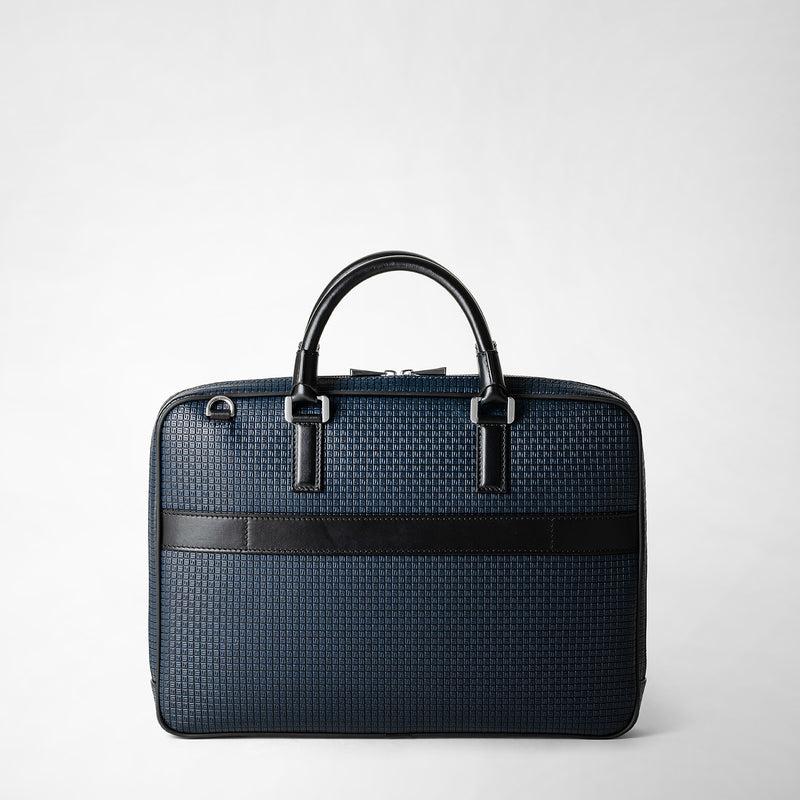 Serapian Borsa business extra slim in stepan blu oceano Sottocosto