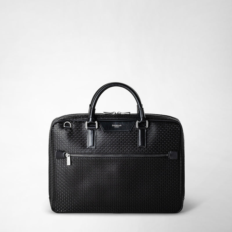 Serapian Borsa business extra slim in stepan nero-nero eclissi Convenienza