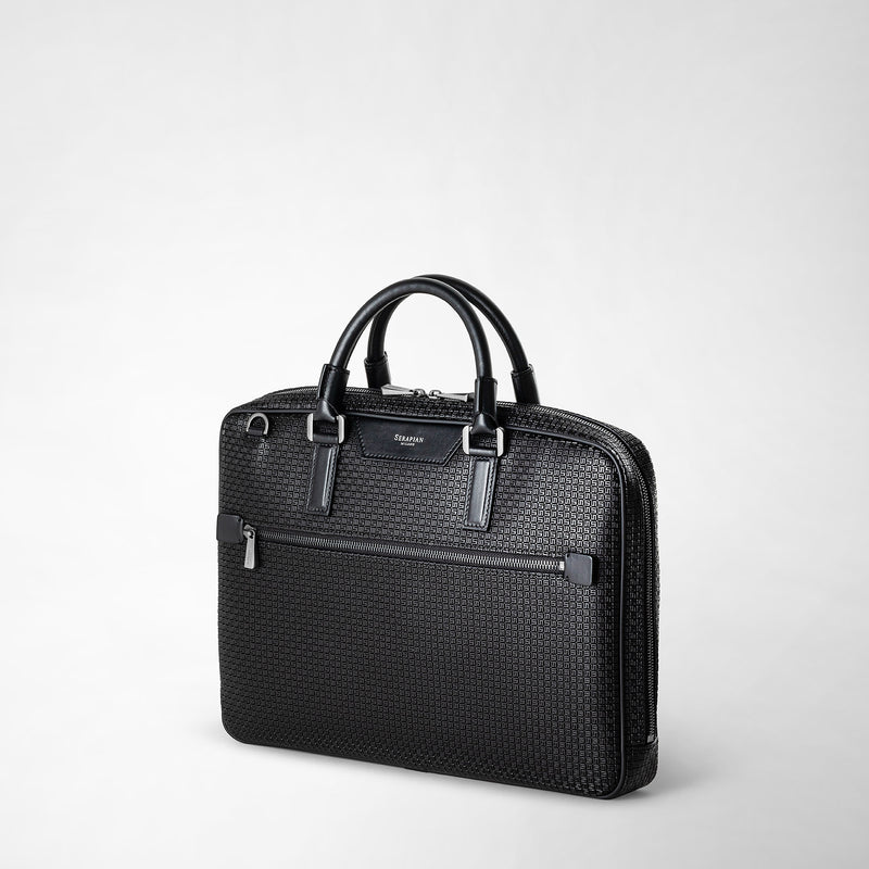 Serapian Borsa business extra slim in stepan nero-nero eclissi Convenienza