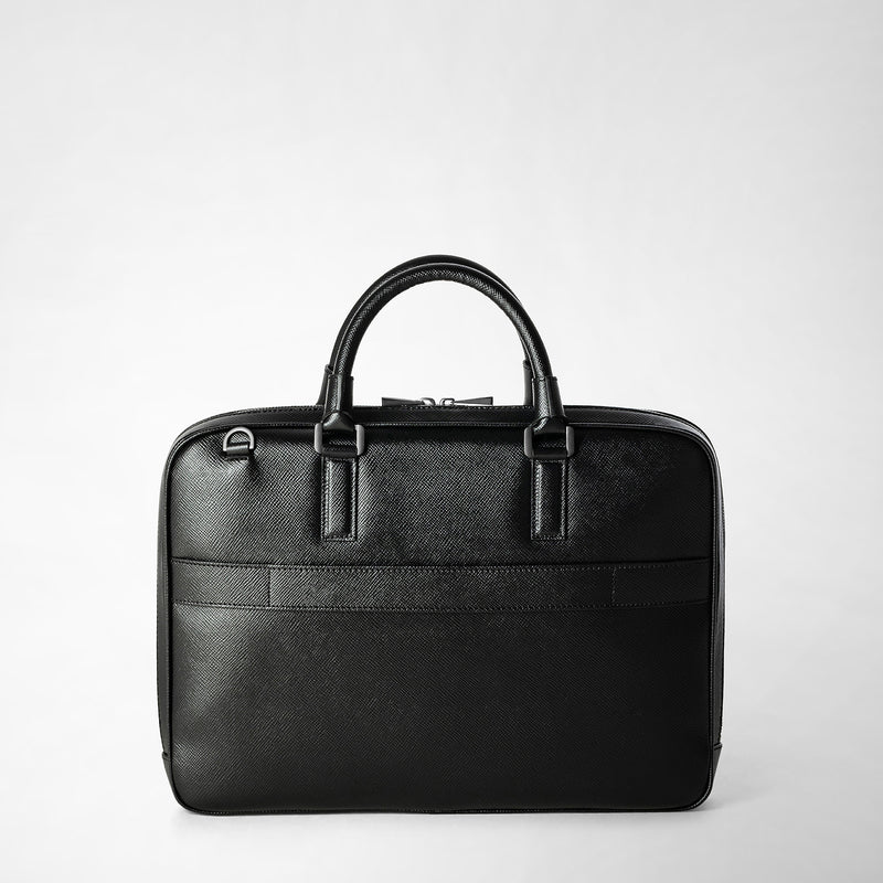 Serapian Borsa business extra slim in pelle evoluzione nero Novità