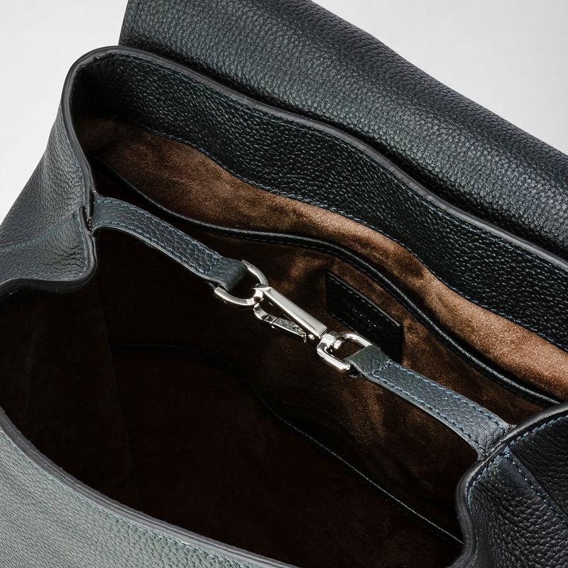 Serapian Day backpack in cachemire leather navy blue Offerta
