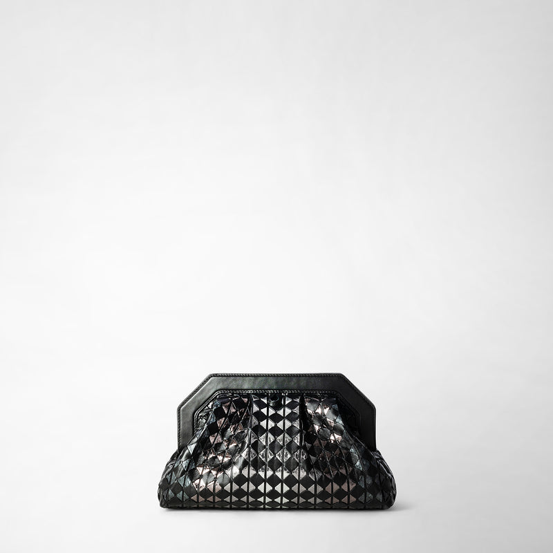 Serapian CLUTCH SECRET IN MOSAICO ED ELAPHE In Vendita