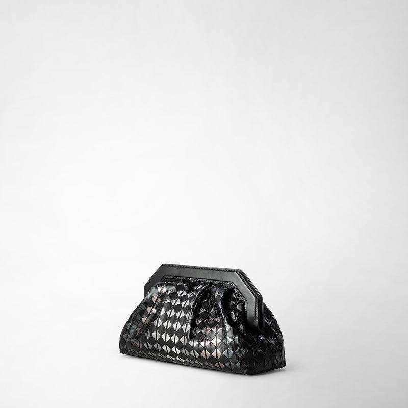 Serapian CLUTCH SECRET IN MOSAICO ED ELAPHE In Vendita