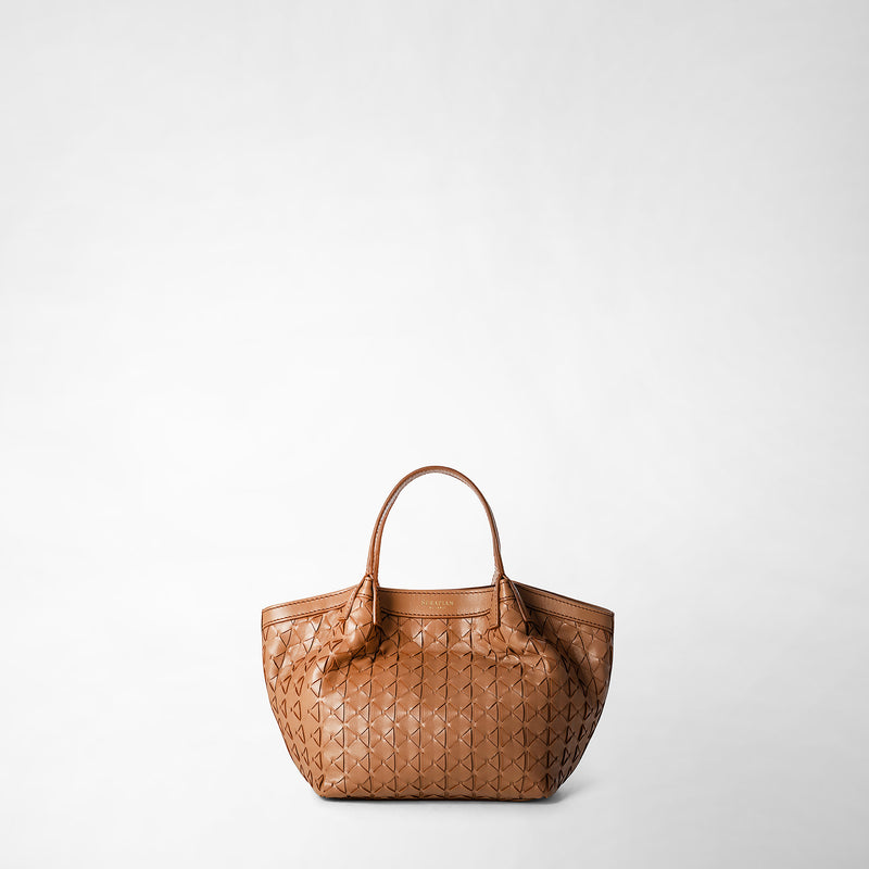 Serapian Mini secret bag in mosaico tan Vendita Economica