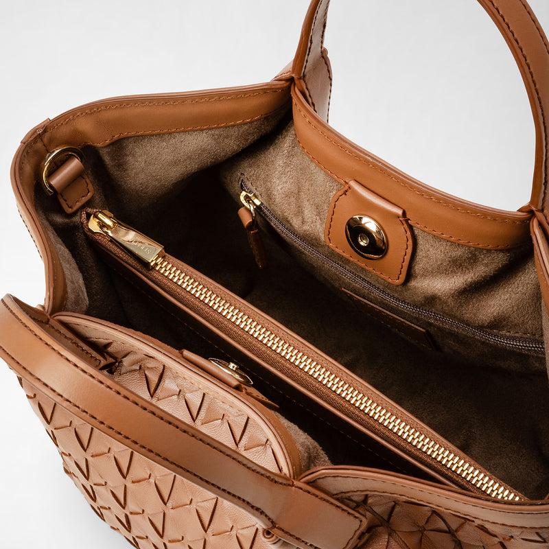 Serapian Mini secret bag in mosaico tan Vendita Economica