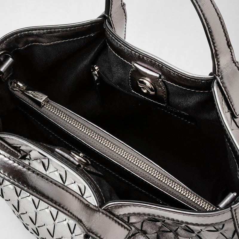 Serapian Mini secret bag in mosaico ruthenium Saldi Di Fabbrica