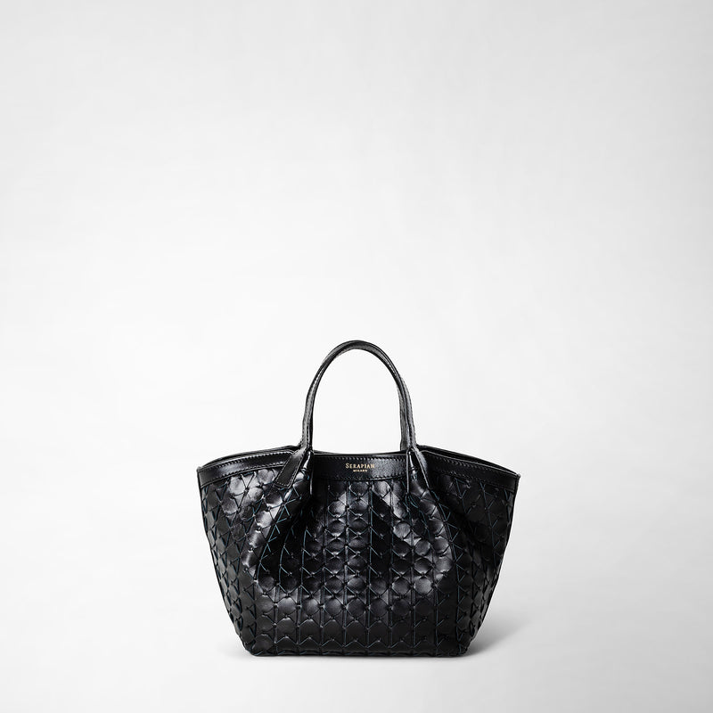 Serapian Borsa secret mini in mosaico nero Nuova