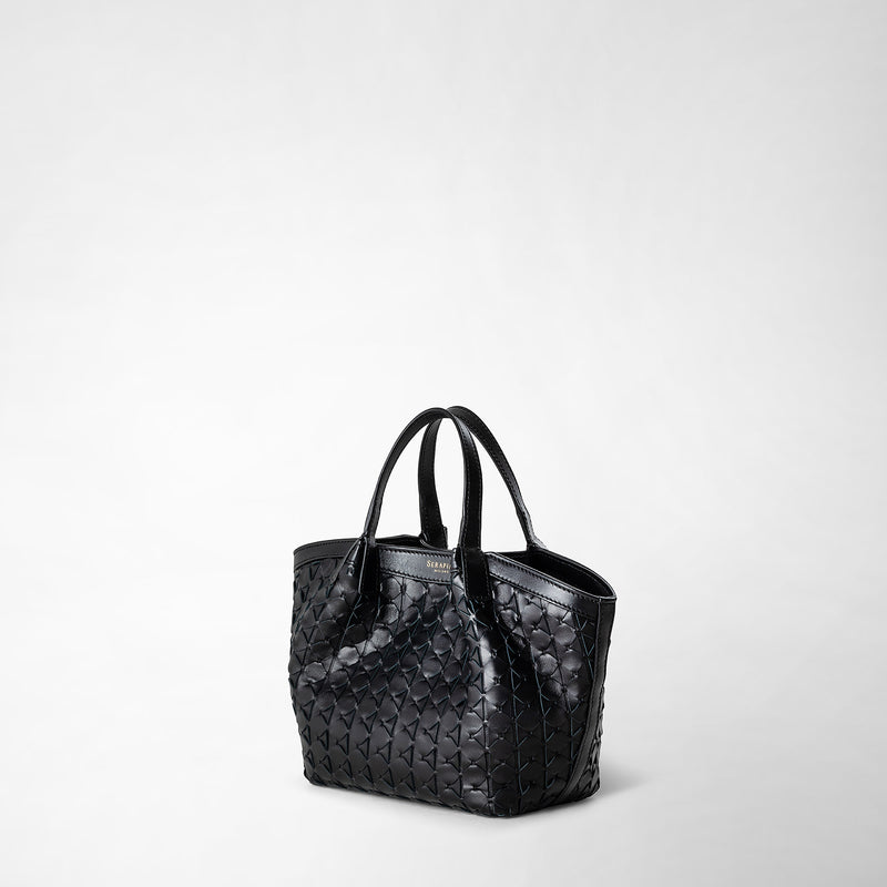 Serapian Borsa secret mini in mosaico nero Nuova