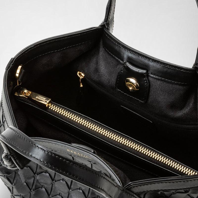 Serapian Borsa secret mini in mosaico nero Nuova