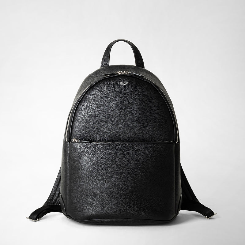 Serapian Backpack in cachemire leather black In Linea