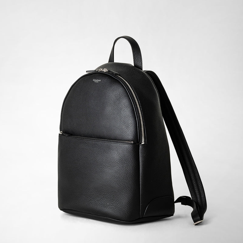 Serapian Backpack in cachemire leather black In Linea