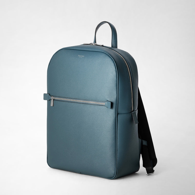 Serapian Zaino in pelle evoluzione blu avio Qualità