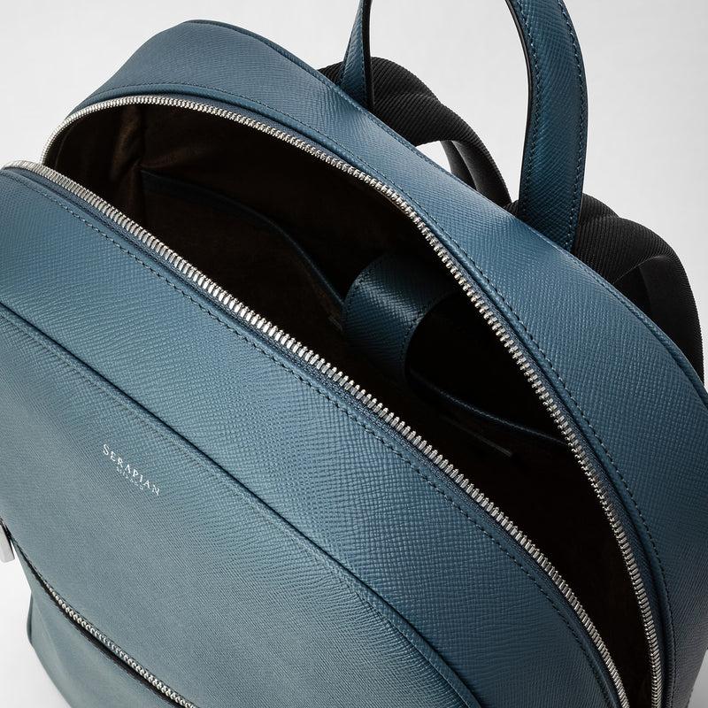 Serapian Zaino in pelle evoluzione blu avio Qualità