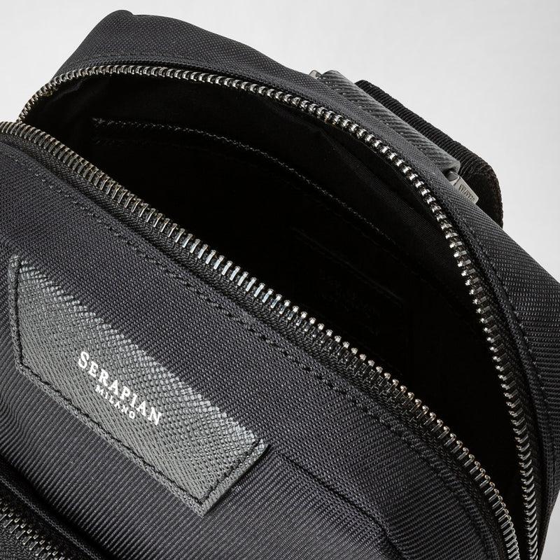 Serapian Sling bag recycled twill evoluzione eclipse black Consegna Veloce