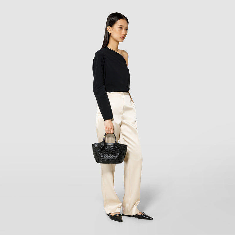 Serapian Mini secret bag in mosaico and elaphe black Affare Del Giorno