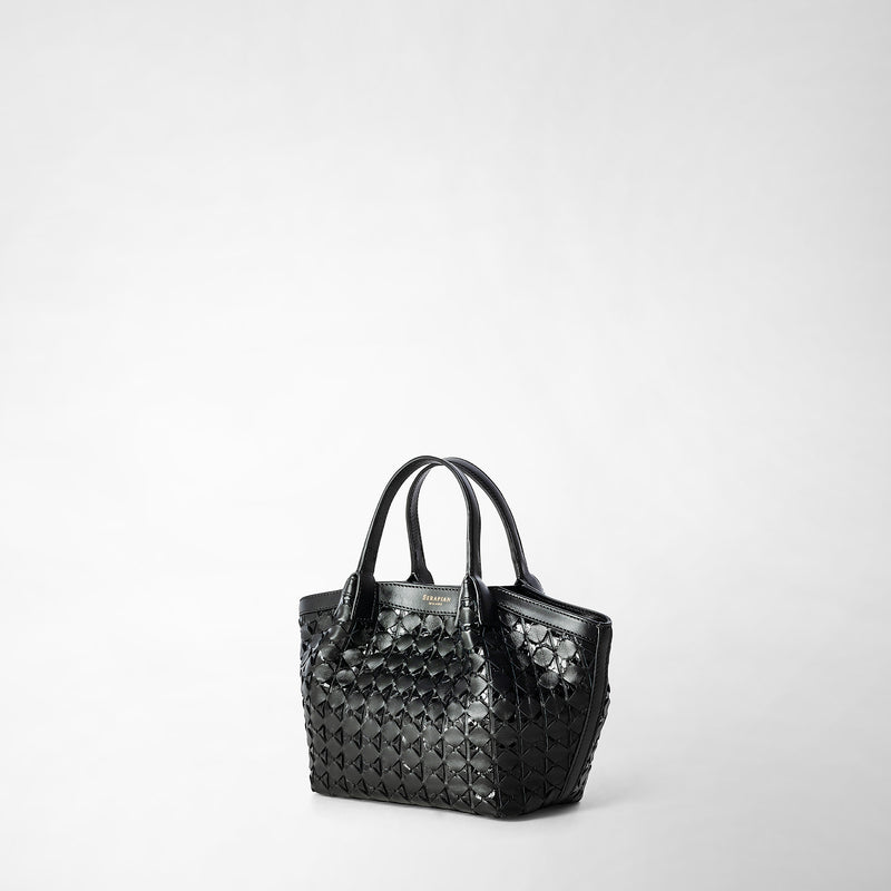 Serapian Mini secret bag in mosaico and elaphe black Affare Del Giorno
