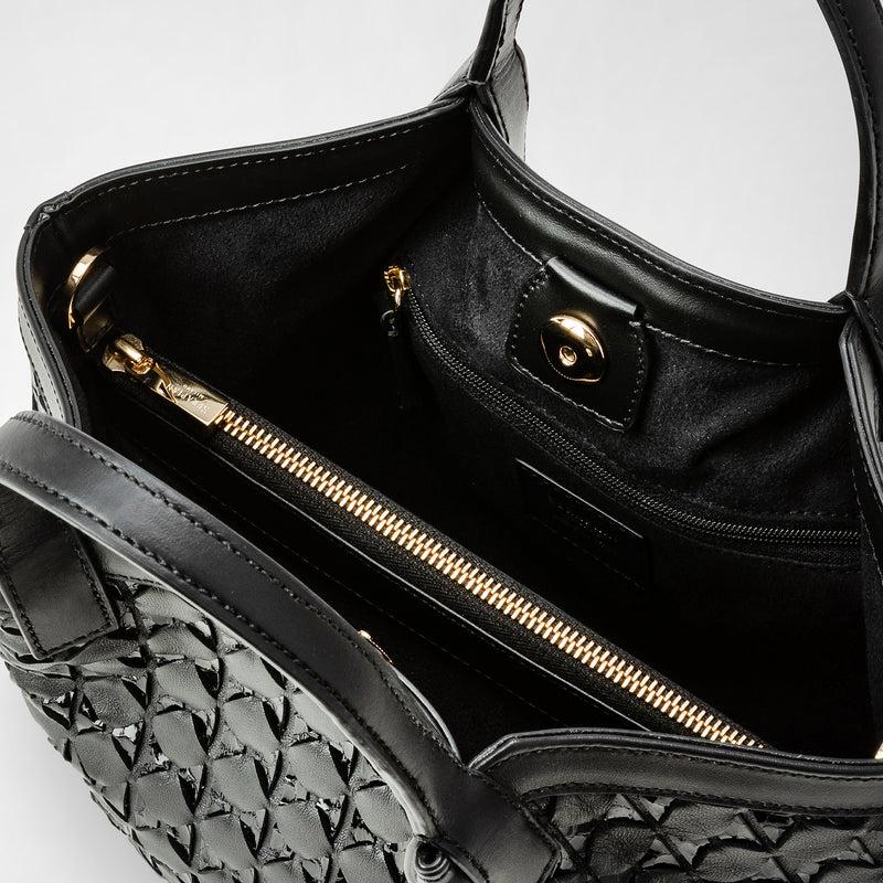 Serapian Mini secret bag in mosaico and elaphe black Affare Del Giorno