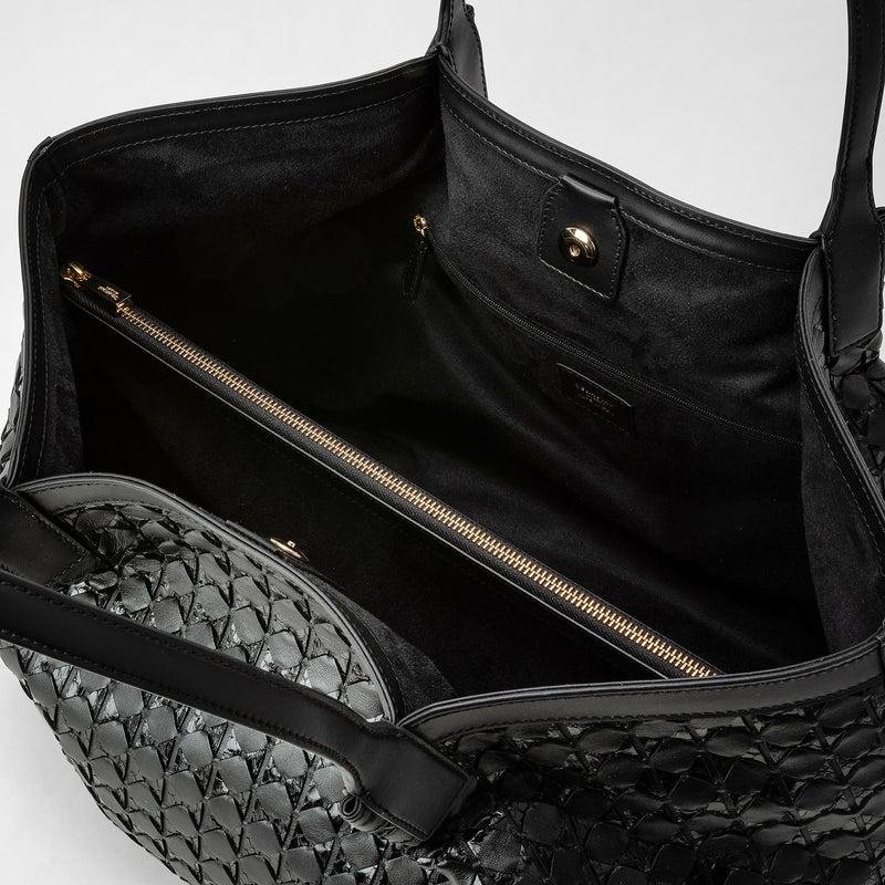 Serapian Secret tote bag in mosaico and elaphe black Prezzo Ridotto