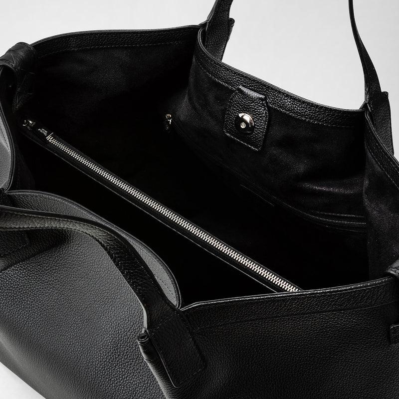 Serapian Tote bag secret in pelle rugiada nero Novità