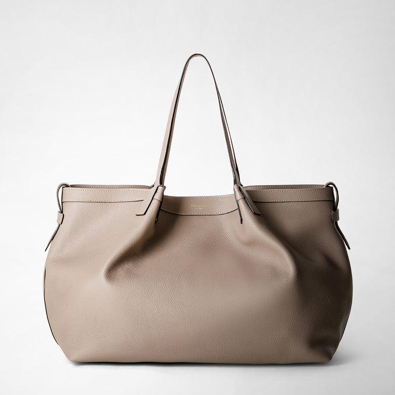 Serapian Tote bag secret in pelle rugiada sahara Sconto