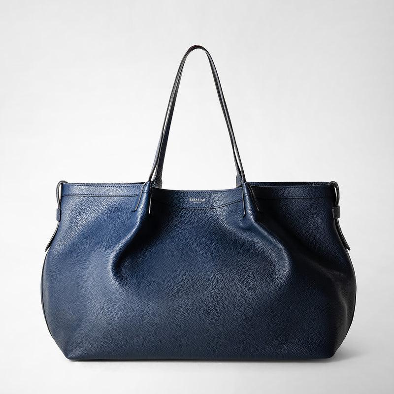Serapian Tote bag secret in pelle rugiada blu navy Offerta