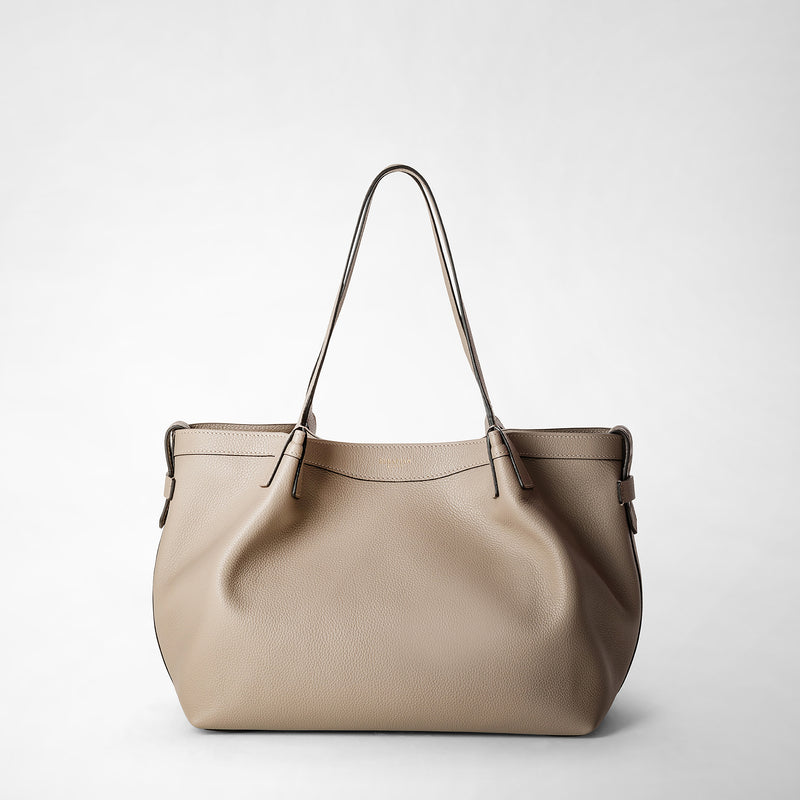 Serapian Small secret tote bag in rugiada leather sahara Outlet
