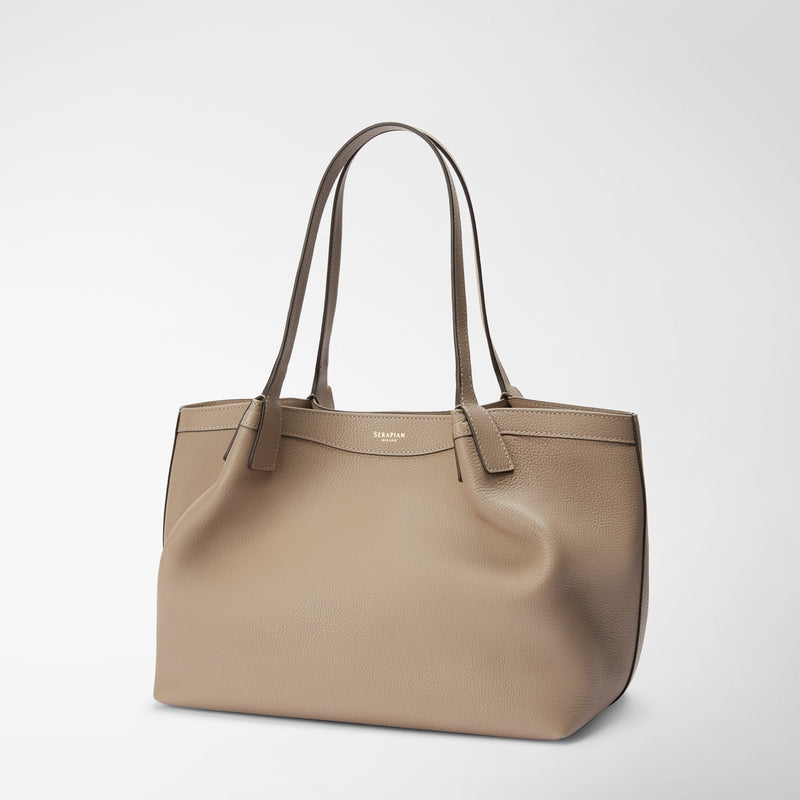 Serapian Small secret tote bag in rugiada leather sahara Outlet