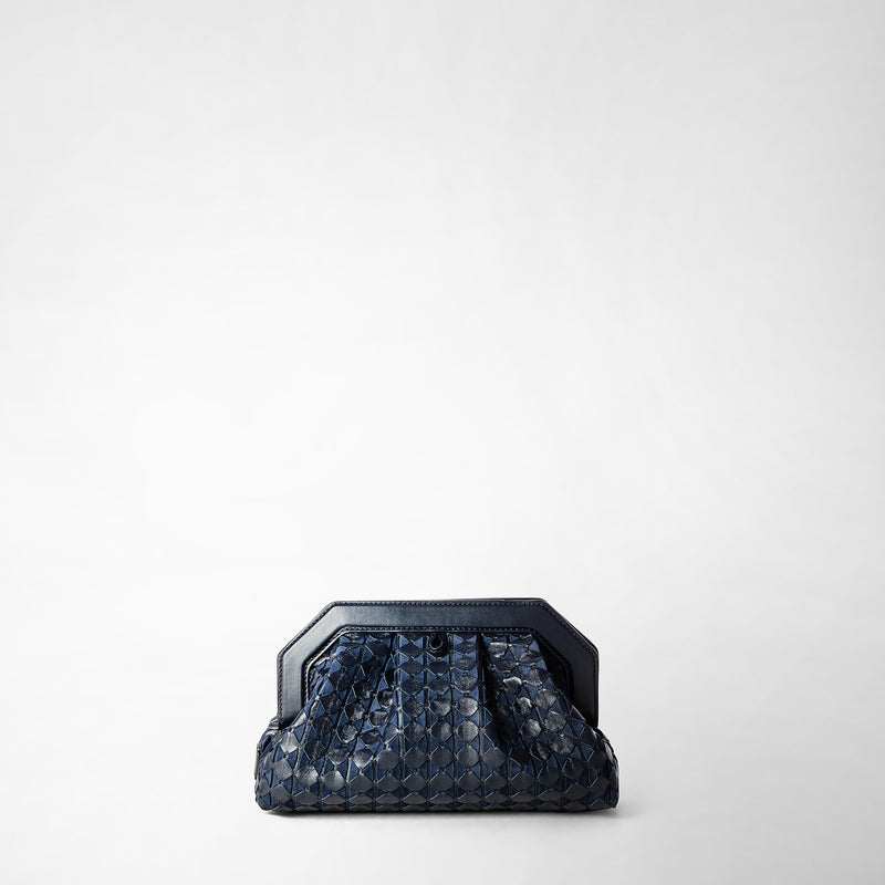 Serapian Secret clutch bag in mosaico midnight blue Vendita Economica