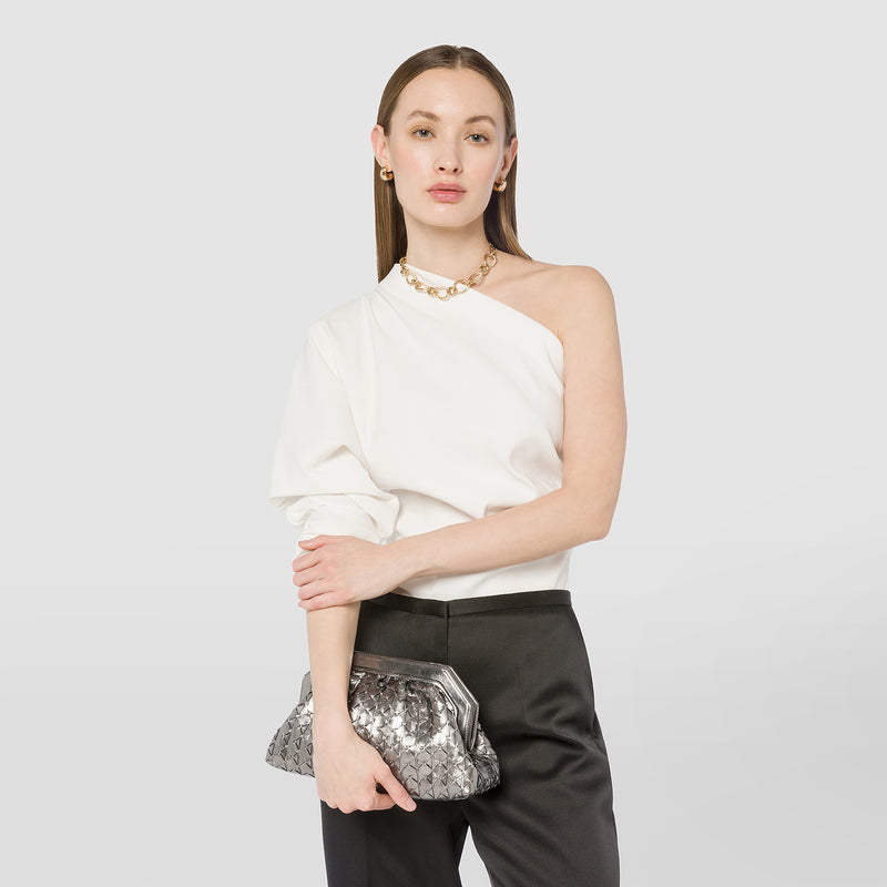 Serapian Secret clutch bag in mosaico ruthenium Saldi Di Fabbrica