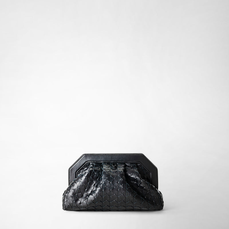 Serapian Clutch secret in mosaico nero Vendite Flash