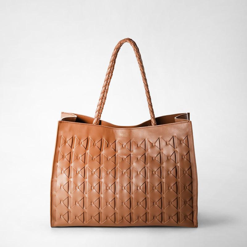 Serapian 1928 tote bag in mosaico tan Italia