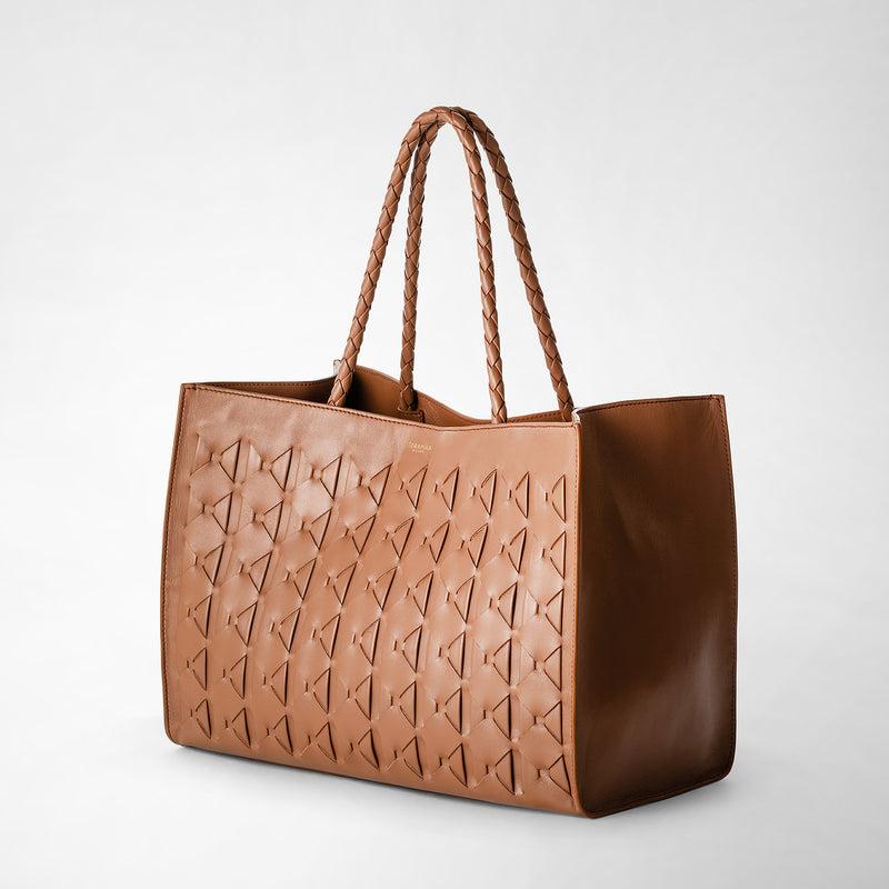 Serapian 1928 tote bag in mosaico tan Italia