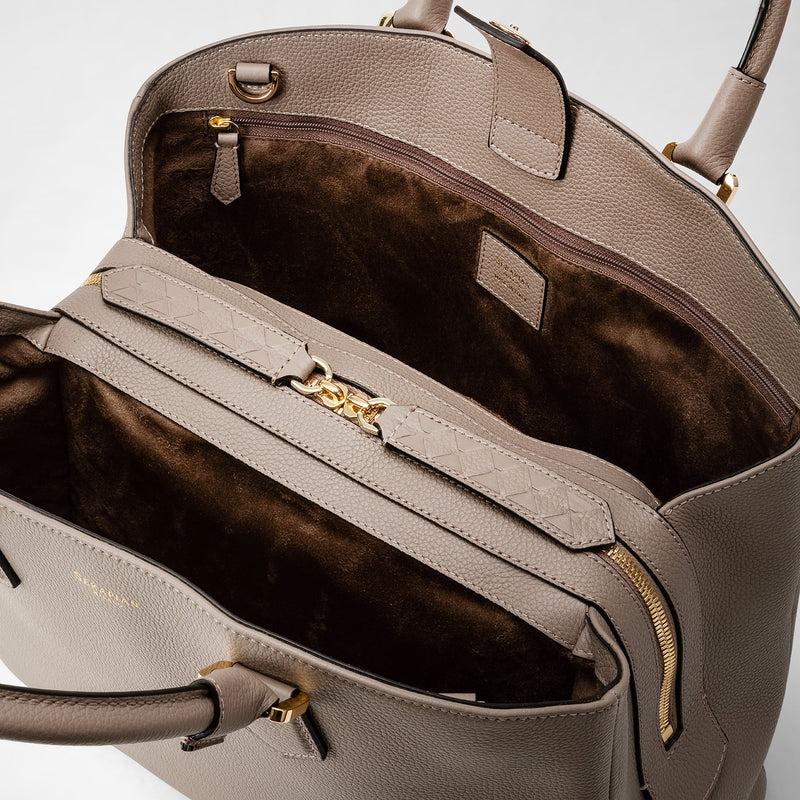 Serapian Borsa a mano luna in pelle rugiada sahara Convenienza