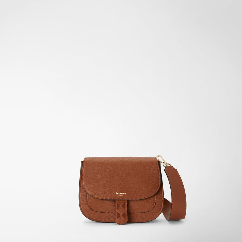 Serapian Borsa luna crossbody in pelle rugiada cuoio Sconto