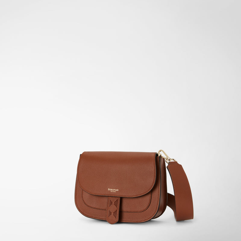 Serapian Borsa luna crossbody in pelle rugiada cuoio Sconto