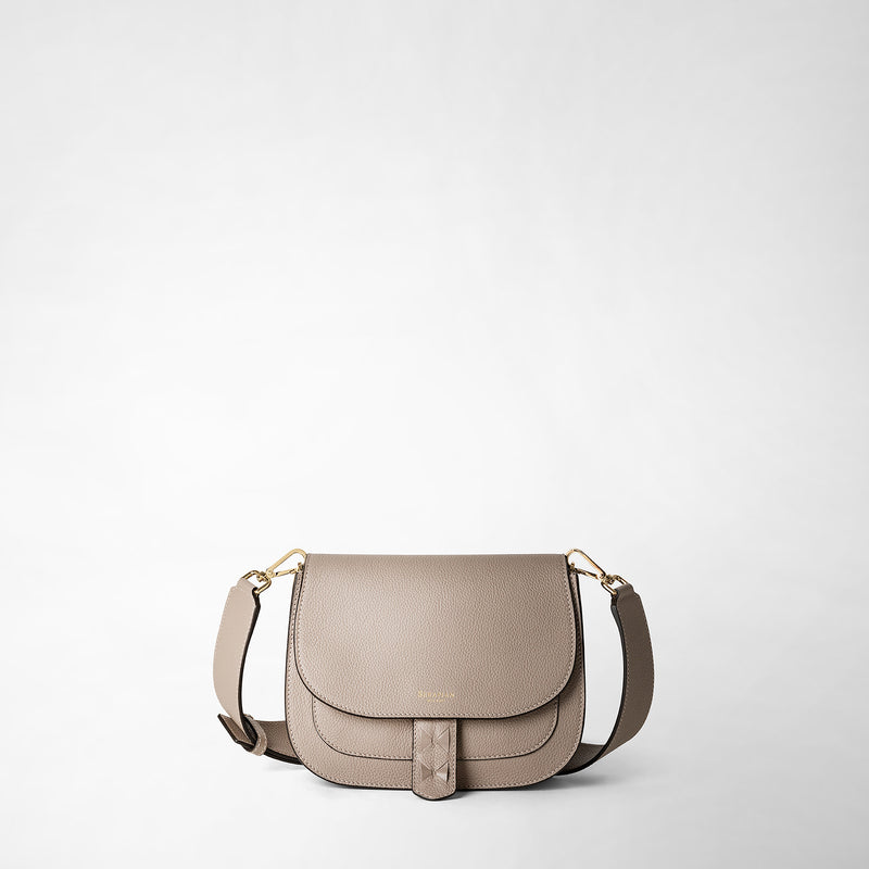 Serapian Borsa luna crossbody in pelle rugiada sahara Economico