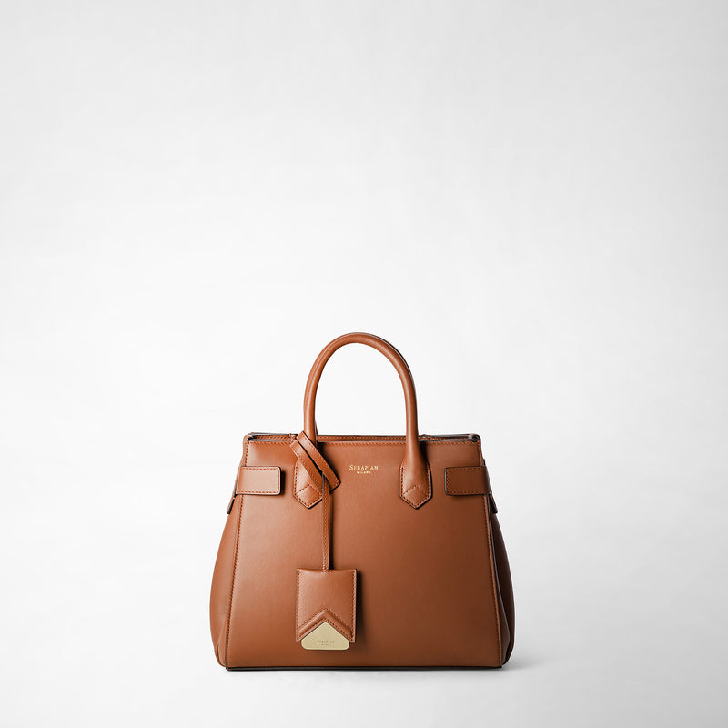Serapian Meline' handbag in seta leather cuoio Saldi