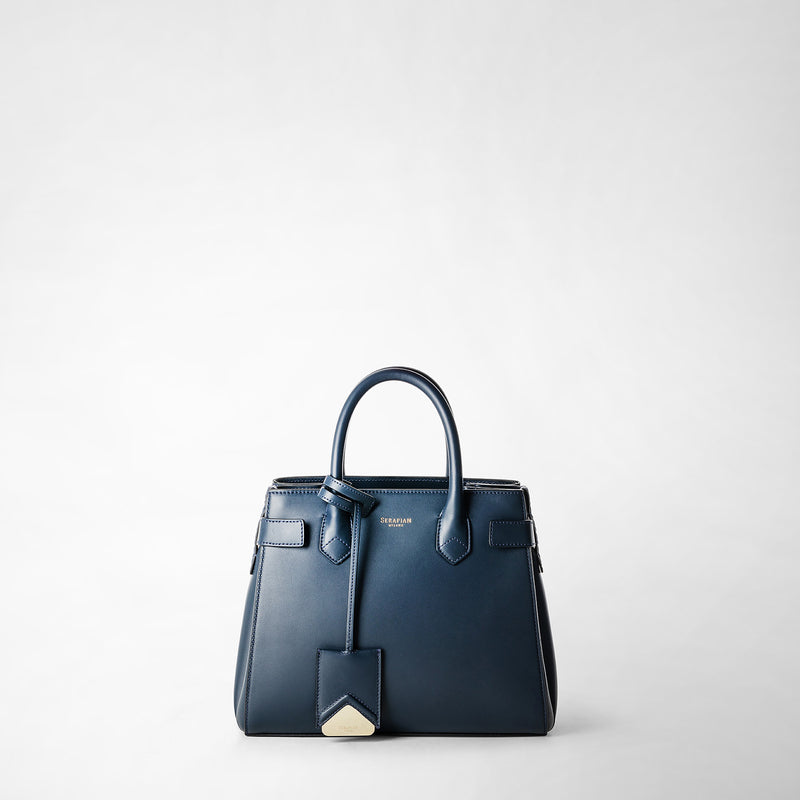 Serapian Meline' handbag in seta leather black Offerte